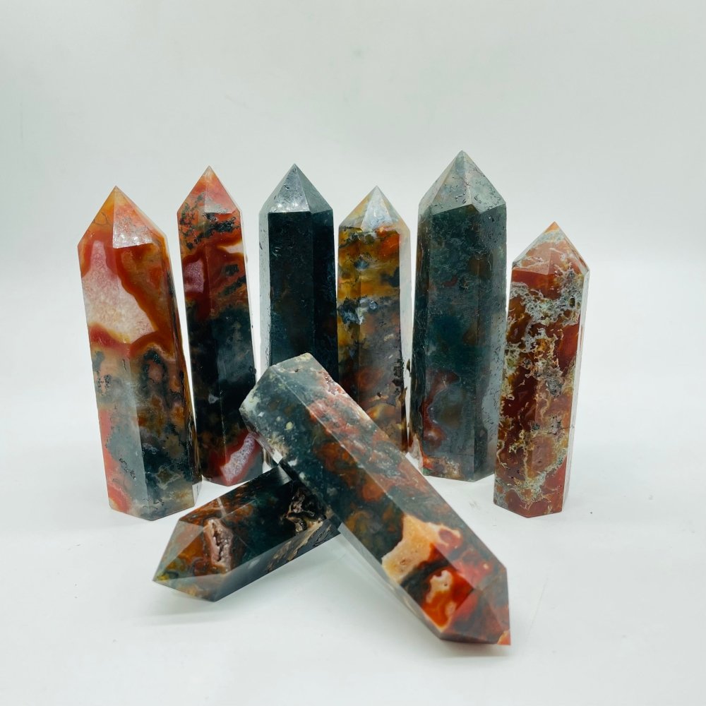 Red Moss Agate Crystal Points Wholesale -Wholesale Crystals