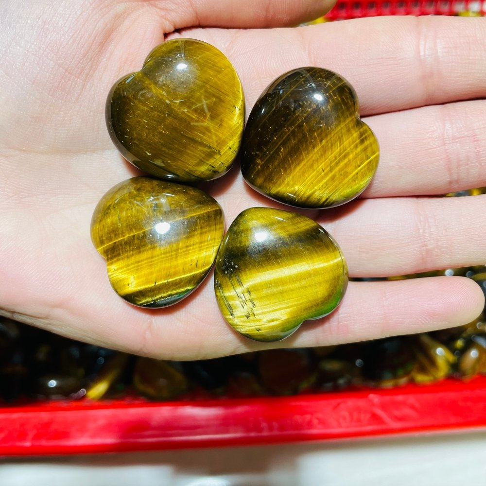 Tiger Eye Heart Stone 1.1in(3cm) Wholesale -Wholesale Crystals