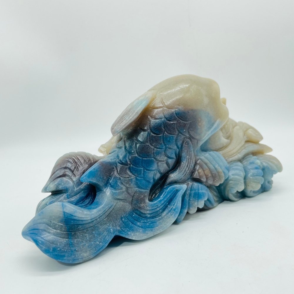 Trolleite Stone Skull Fish Tail Waves Hand Carving -Wholesale Crystals