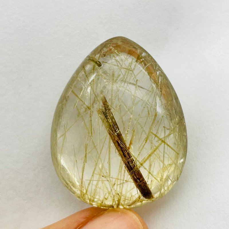 Unique Green Tourmaline In Clear Quartz Teardrop DIY Pendant Jewelry Making -Wholesale Crystals