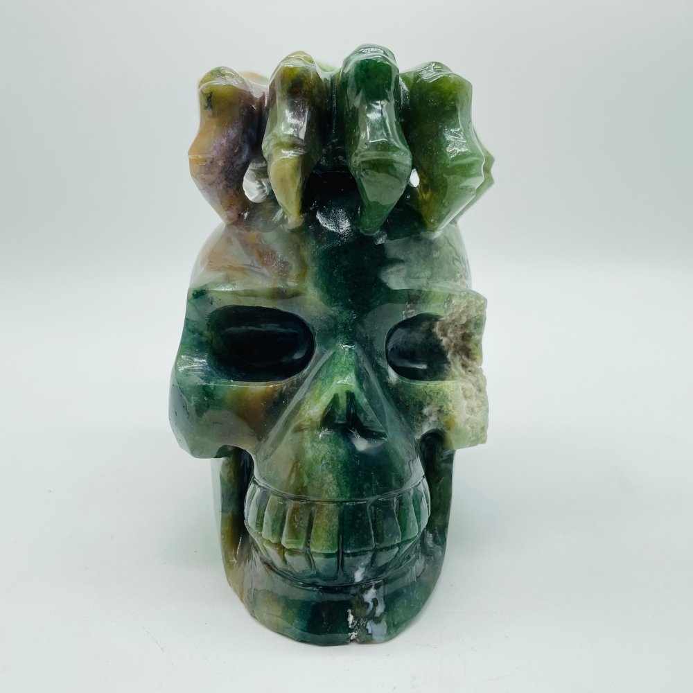 Unique Ocean Jasper Skull With Hand Carving -Wholesale Crystals