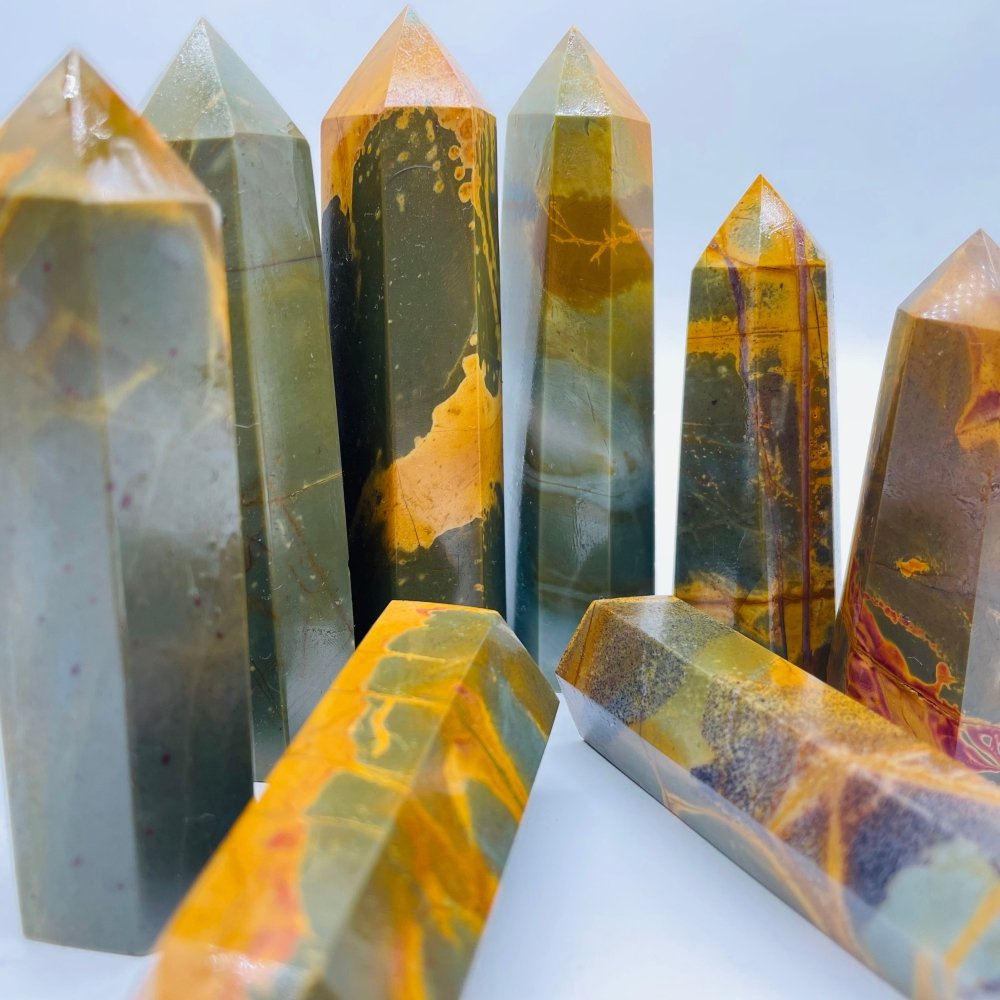 Yellow Marble Stone Tower Point Wholesale -Wholesale Crystals